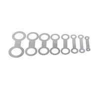 Strumento di riparazione per pad per sassofono, 8 pezzi Kit di riparazione per pad per strumenti a fiato in metallo Anelli di livellamento per sassofono Regolazione copritasti