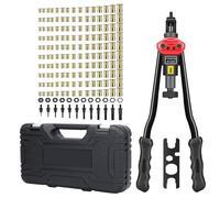 Strumento Di Rivettatura Nutsert Filettato - Kit Completo Rivettatore 176 Pezzi, Assortimento Di Inserti Professionali | Attrezzatura Ideale Per Il Fissaggio Della Costruzione Industriale Automotri