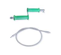 Strumento di sblocco dello scarico in acciaio zincato, efficiente strumento di rimozione degli intasamenti da 10 mm per tubi a 45° e 90°, per tubi di scarico a pavimento e WC