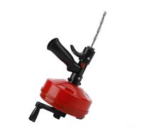 Strumento di sblocco per tubi di scarico a molla, 10 m, con guanti, per lavelli da cucina e bagno, trivella di scarico professionale a serpente, rosso e