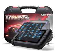 Strumento di scansione bidirezionale iCarsoft CR MAX OBD2 scanner diagnostico con CAN FD, 49 reset, test attivo per ventola di raffreddamento/MIL/pompa ABS, lettore di codici completo di sistemi, dati