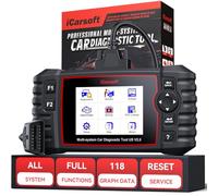 Strumento di scansione diagnostica completo per scanner GM Ford Chrysler Jeep, iCarsoft US V2.0 con diagnosi approfondita del lettore di codici OBD2, reset completo, test batteria per