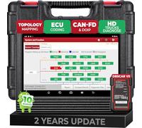 Strumento di scansione Launch X431 V+ per diagnostica meccanica, sistema OBD2, lettore di codice Android tablet con 2 anni di aggiornamento online DBScarII modulo connettore bluetooth completo di accessori