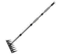 Strumento di scarabagamento con manico lungo - Decespugliatore manuale per giardinaggio paesaggistica e aerazione, estrazione del giardino resistente con lunghezza telescopica per aghi di pino aiuola