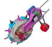 Strumento di semina Fertilizzante per semi automatico a spinta manuale Seminatrice per arachidi integrata Seminatrice per mais Seminatrice per soia(6 Seed Holes)