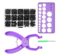 Strumento di sicurezza con 566 occhielli di sicurezza e pinze per naso per aspiratori di sicurezza e accessori Amigurumi, strumento ausiliario per il fissaggio di aspirazione di sicurezza per occhi di