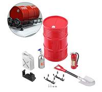 Strumento di Simulazione di Alta qualità Parte Mini Set di Decorazioni per Auto RC Pala Serbatoio Carburante Estintore Leggero Portatile Realizzato in Materiale ABS Adatto per Axial SCX10