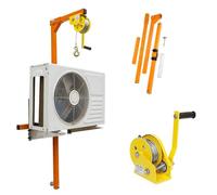 Strumento di sollevamento del condizionatore d'aria da esterno con verricello manuale, sistema di sollevamento per una facile installazione e supporto sicuro, perfetto per professionisti HVAC e