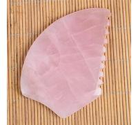 Strumento di sollevamento facciale in pietra naturale Quarzo rosa Dente di sega Gua Sha Raschietto Bellezza del viso Raschiatura del corpo Massaggio for il rilassamento muscolare 1 pezzo