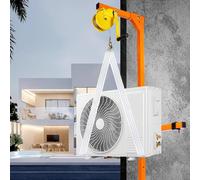 Strumento di sollevamento per condizionatori d'aria per impieghi gravosi, capacità di 150 kg, argano manuale per installazione di condizionatori d'aria esterni, altezza della gru regolabile per una