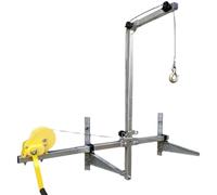 Strumento di sollevamento per l'installazione del condizionatore d'aria, verricello manuale autobloccante pieghevole + staffa, attrezzatura esterna resistente (tipo A-10M)