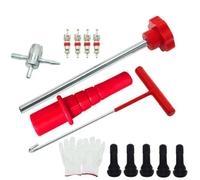 Strumento di sostituzione della valvola del pneumatico, kit di riparazione della valvola del pneumatico, accessori per auto, strumento di rimozione dei pneumatici per sostituire le valvole che perdono