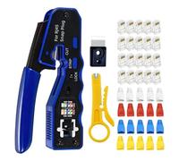 Strumento Di Stacking Ethernet - Kit Di Strumenti Per Cavo Ethernet Multifunzionale Cavo Ethernet Cavo Cavo | Strumento Di Crimpatura Di Rete Passa Ergonomico Passa Di Cstrat Per Tagliare La