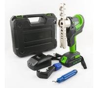 Strumento di svasatura elettrico, 6 mm-3/4 ", kit di strumenti per allargare tubi HVAC eccentrico con taglierina e sbavatrice, svasatura rapida 5 secondi per tubi morbidi in rame/alluminio/ottone