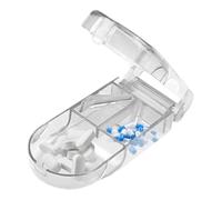 Strumento di taglierina per tablet - Splitter per pillola portatile con deposito | Taglierina per pillole da viaggio per piccole compresse e vitamine, separatore di compresse facili per l'uso