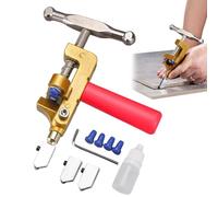 Strumento di taglio del vetro 2 in 1, tagliapiastrelle in vetro manuale,Kit di attrezzi per la casa | Strumento manuale portatile per interruttore di piastrelle di tungsteno con cacciavite e 2