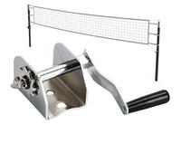 Strumento di tensionamento della rete da badminton, tenditore a manovella per rastrelliera da badminton, verricello portatile in metallo per palestra, tennis, concorrenza formale, allenamento
