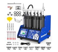 Strumento di Test e Pulizia per Iniettori V310, 110V/220V Sistema di Pulizia per Iniettori di Carburante con 6 Cilindri, Kit per Pulizia a Ultrasuoni per Iniettori Diesel/Benzina Standard GDI/EFI/FSI