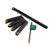Strumento di tornitura indicizzabile con codolo 3/8 "5 pz/set (4 pezzi in carburo tornio tornio e 1 barra di alesatura), OSCARBIDE utensili per tornio in metallo inserti inserti in carburo TCMT110204(TCMT21.51), 5 pezzi/set
