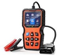 Strumento diagnostico 2 in 1 OBD2 e tester per batteria per auto | Funzioni OBDII complete con codici di errore del motore in lettura e cancellazione rapida, tester per batteria auto da 12 V