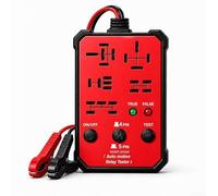 Strumento diagnostico professionale a relè 12 V/24 V, tester elettrico wireless per auto con indicatori visivi, compatibile con relè a pin grandi e piccoli (rosso)