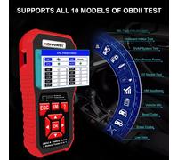Strumento diagnostico professionale per scanner OBD2 Tester per partite batteria per auto KW880 Controllo strumento luce motore Tester di ricarica per avviamento