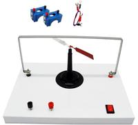 Strumento dimostrativo del campo magnetico del conduttore percorso da corrente, modello di esperimento di elettromagnetismo for l'esperimento di Oersted, for l'insegnamento in i(Black)