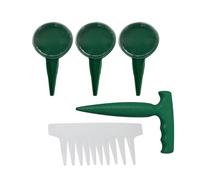 Strumento Distanziatore Per Piantine - Kit Seminatrice Da Giardino Da 6,89 Pollici | Perforatrice Verde Fluorescente - Fioriera Multifunzionale In ABS Da 161 G Con Etichette Bianche Per Controllare La