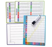 Strumento efficiente per la pratica matematica, tabellone per la | Carta qualità, sussidio didattico riutilizzabile cancellabile, tabella delle divisioni moltiplicazione,