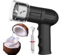 Strumento elettrico per aprire la noce di cocco, perforatore automatico con manico antiscivolo, riutilizzabile in acciaio inox per una facile rimozione del guscio, ideale per cucina o ristorante