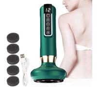 Strumento elettrico per massaggiatore anticellulite, strumento Gua Sha con temperatura di 12 gradi, massaggio corpo portatile con vibrazione e processo di calore, aiuta a ridurre le fossette