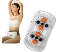 Strumento elettrico per massaggio con pietra Bian - impastare a doppio disco per alleviare il dolore in addome, schiena, collo e gambe con azione avanti/indietro