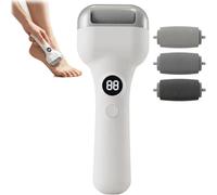 Strumento elettrico ricaricabile per pedicure con sensore di pressione intelligente, rimozione calli del piede con 3 teste a rullo, lima senza fili per talloni secchi screpolati e rimozione della