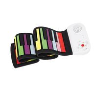 Strumento Elettronico Pieghevole Per Principianti Colorato Per Pianoforte Arrotolato A Mano Multifunzionale Da 49 Tasti
