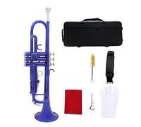 Strumento Entry-level Professionale Per Tromba In Si Bemolle In Ottone Per Suonare Principianti Ottone Tromba (Color : Blue)