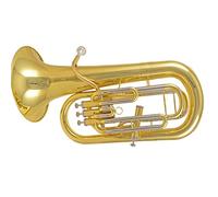 Strumento Eufonio Banda Professionale Che Suona Un Eufonio A Quattro Tasti In Si Bemolle Maggiore Tre Più Piccolo Corno
