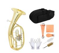 Strumento Eufonio Corno Basso A 3 Tasti Corno Tenore In Ottone Include Custodia Guanti Tracolla E Accessori