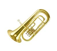 Strumento Eufonio Eufonio Speciale In Si Bemolle Oro Laccato In Ottone A 3 Tasti Per Banda Per Adulti Con Accessori