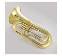 Strumento Eufonio Strumento A Corno Grande Con Corpo In Ottone Eufonio A 3 Tasti Con Bocchino E Accessori (Color : Gold)