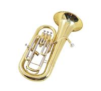 Strumento Eufonio Tubo Per Bocchino Per Eufonio In Bronzo Fosforoso A 3+1 Tasti, Corno A Quattro Tasti In Si Bemolle Con Bocchino E Accessori