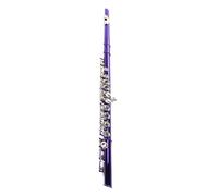 Strumento Flauto A Foro Aperto Flauto Colorato Per Strumenti A Fiato 16 Fori Chiusi Chiave Do Lacca Viola Nichel