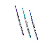 Strumento Flauto A Foro Aperto Flauto Traverso 16C E Con Foro Chiuso Blu Viola E Ciano Strumento Per Principianti Per Esercitarsi A Suonare(Blue)