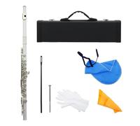 Strumento Flauto A Foro Aperto Flauto Traverso Professionale In Do A 16 Fori Con Chiave In Mi Strumento A Fiato Colorato(White)