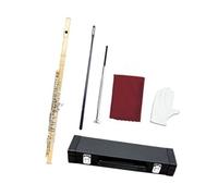 Strumento Flauto A Foro Chiuso Flauto A 16 Fori Con Chiave Mi E Do Nichelato Con Fori Chiusi Strumento Per Principianti Colore Oro(Gold and silver)