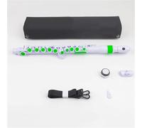 Strumento flauto con chiave in Do Bocchino tipo O Flauto Professionales(WHITE GREEN)