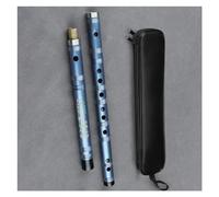 Strumento flauto di bambù fatto a mano alla moda squisito blu con borsa portatile (Color : G)