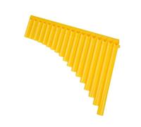 Strumento flauto di pan Strumento Musicale Etnico Speciale Per Aula Didattica A 18 Tubi Per Principianti In Chiave C Gialla E Bianca (Color : Yellow)