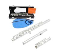 Strumento Flauto Flauto D'argento A 16 Fori Con Chiavi Chiuse Adatto A Principianti E Studenti