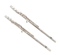 Strumento Flauto Per Principianti Chiave In Do Flauto Professionale 16 Fori Fori Aperti E Chiusi Flauto A Doppio Uso Rame Argentato(16open/closed)