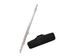 Strumento Flauto Professionale Flauto Bianco In Rame Con Chiave Do Strumento A Doppio Uso 17 Fori Aperti E Chiusi Placcato Argento